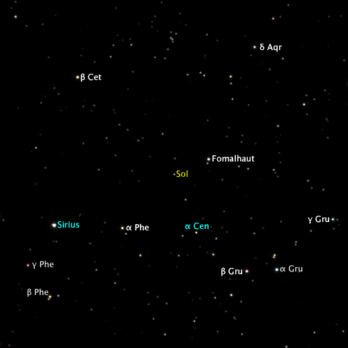 Sol as seen from 61 Ursae Majoris