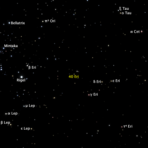 Omicron2 Eridani as seen from Sol