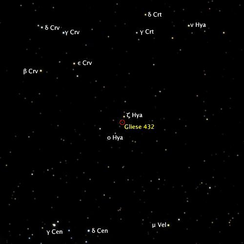 Gliese 432 as seen from Sol